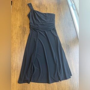 R & M Richard’s One Shoulder Black Dress